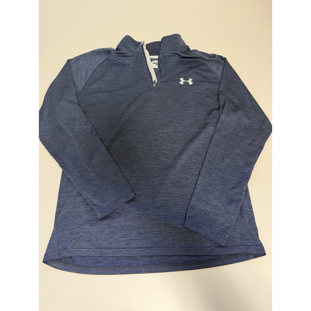 Under Armour HeatGear Men's Blue 1/4 Zip Long Sleeve Mock Neck Pullover M. G33